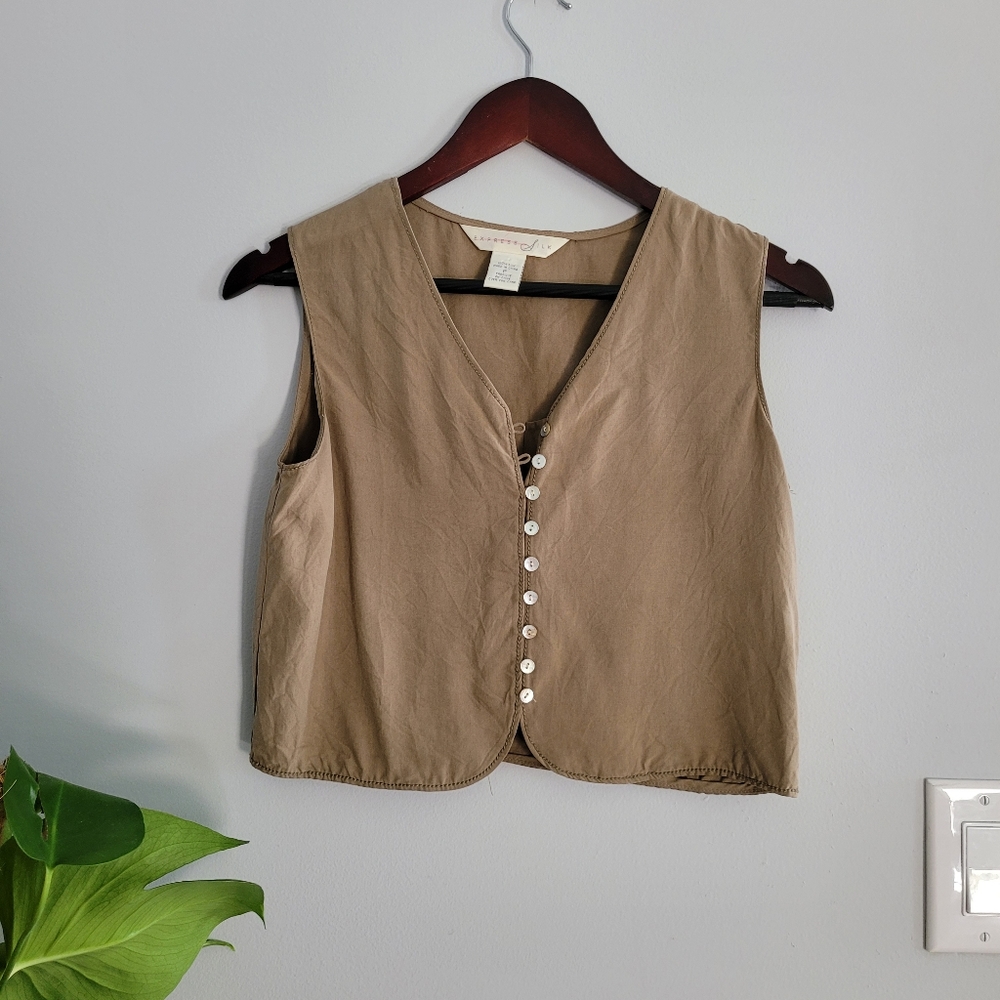 Vintage Silk Cropped Tank
